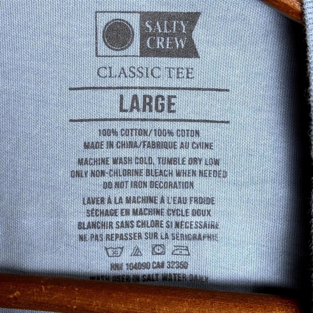 Salty Crew Mens Large Light Blue Octopus Graphic Classic Tee Fishing T-Shirt - Picture 5 of 7